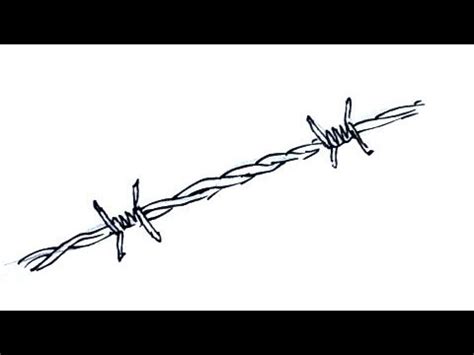 How to draw Barbed Wire Real Easy - YouTube