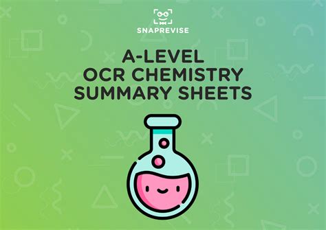 OCR A Level Chemistry Summarysheet TES - A-LEVEL OCR CHEMISTRY SUMMARY ...