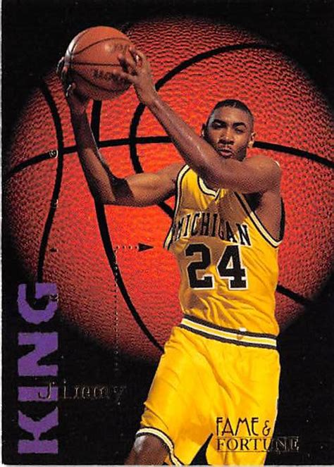 Jimmy King basketball card (Michigan Wolverines NCAA Fab Five) 1995 Signature Rookies #19 Fame ...