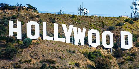 Famous Hollywood Sign in Hollywood Hills California - Panorama ...