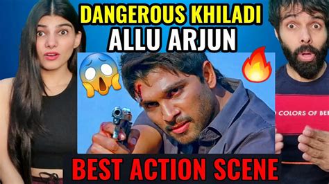 Dangerous Khiladi Allu Arjun Best Action Scene South Indian Hindi Dubbed Best Action Scene ...