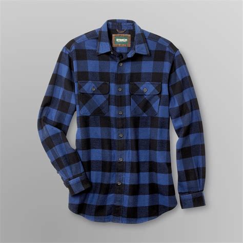 Outdoor Life Men's Brawny Flannel Shirt - Buffalo Check