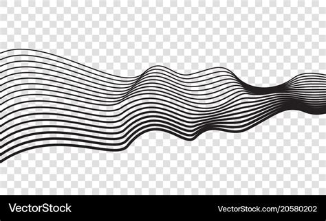 Wave lines optical abstract art background Vector Image