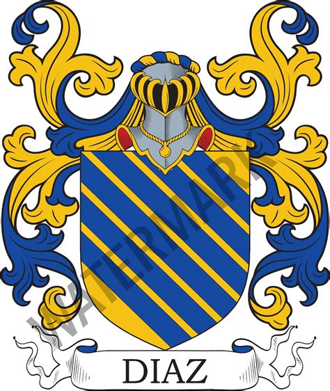 Diaz Family Crest Digital Download Diaz Coat of Arms JPG File Heraldry, Genealogy, Ancestry ...