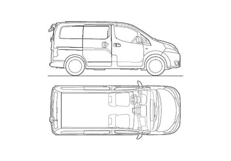 Download drawing Nissan NV200 Vanette Van 2010 in ai pdf png svg formats