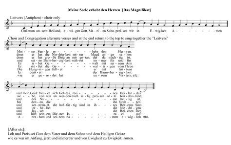 Chorale Melody: Meine Seele erhebet den Herren [The German Magnificat]