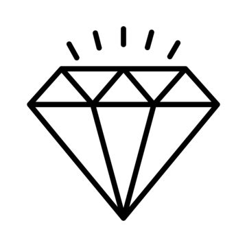 Simple Diamond Line Drawing