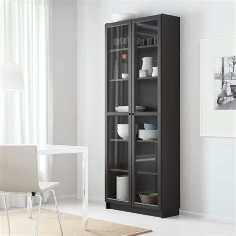 BILLY/OXBERG bookcase black-brown 80x30x202 cm | IKEA Lietuva