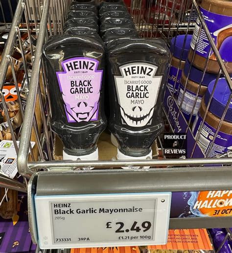 HEINZ Black Garlic Mayo at ALDI for Halloween 2023 | Product Reviews Net