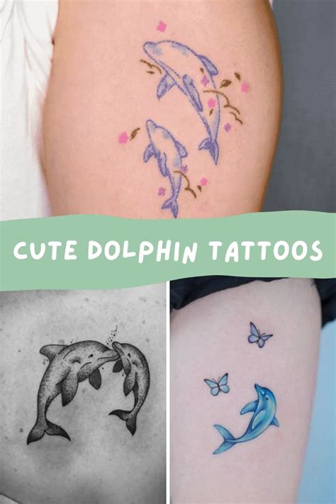 73 Simple Dolphin Tattoo Designs for Females - TattooGlee | Dolphins tattoo, Tattoos, Dolphin ...