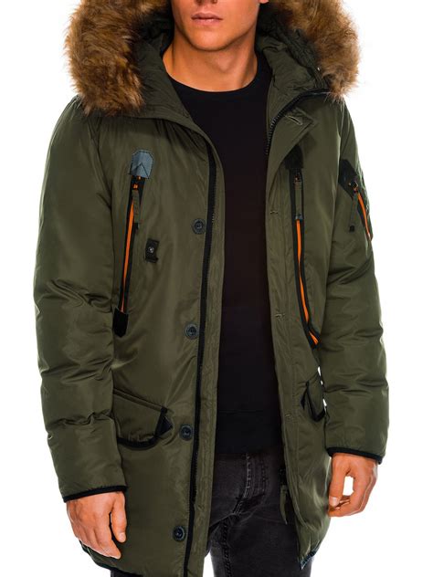 Men's winter parka jacket C369 - khaki | MODONE wholesale - Clothing For Men