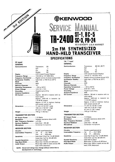 Service Manual for KENWOOD ST-1 - Download