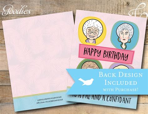 Golden Girls Birthday Card Digital File Instant Download - Etsy