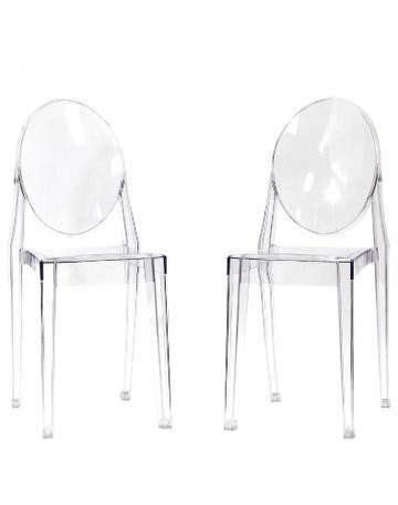 Hecker Stacking Side Chair in Clear | Plastic dining chairs, Clear ...