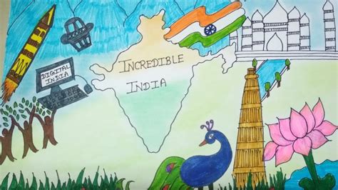 Poster on Incredible India | Incredible India | Poster for Students - YouTube