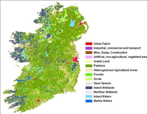 Land cover map of Ireland (2006) : r/MapPorn