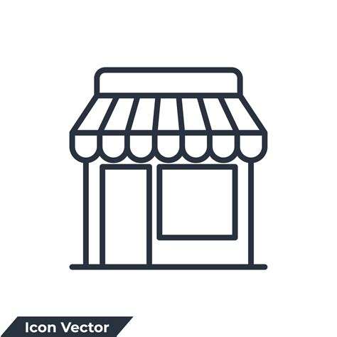 store icon logo vector illustration. Market symbol template for graphic ...