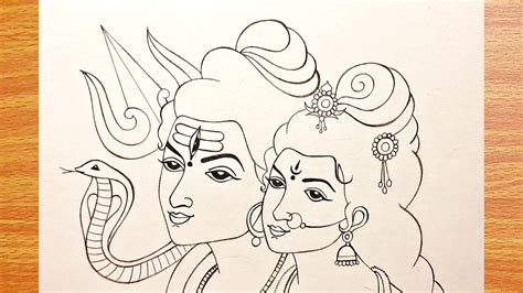 Shiva Parvati Drawing