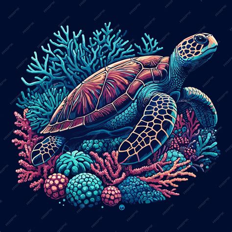 Premium Vector | Cute Turtle Vector Cartoon illustration