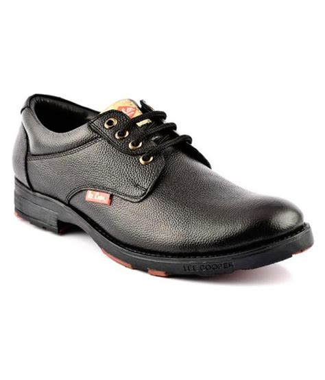 Lee Cooper Genuine Leather Black Formal Shoes Price in India- Buy Lee Cooper Genuine Leather ...