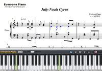 July-Noah Cyrus Free Piano Sheet Music & Piano Chords