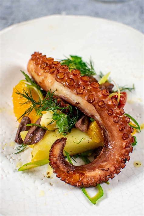 Grilled Octopus Salad | Octopus recipes, Octopus salad, Seafood dish recipes