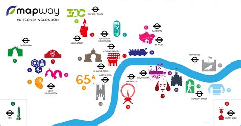 London Top Tourist Attractions Map Tube With Points Of Interest ...