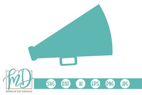 Cheer Megaphone SVG DXF PNG Cut File (228161)