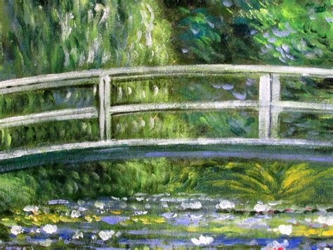 Monet Bridge over Water Lily Pond, Quality Hand Painted Oil Painting 24x36in | eBay