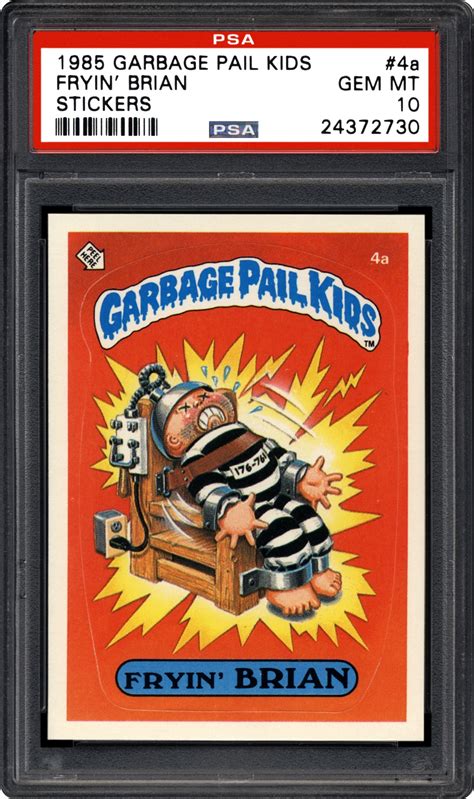 1985 Topps Garbage Pail Kids Stickers Fryin' Brian | PSA CardFacts™