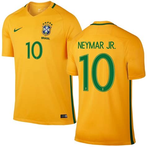 Nike Neymar Santos Brazil Yellow 2016/17 Home Replica Jersey