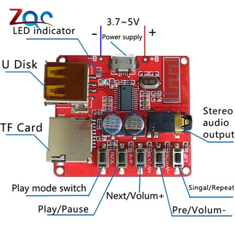 Bluetooth Decoder Board MP3 Lossless Car Speaker Amplifier Modified Bluetooth 4.1 Circuit Board ...