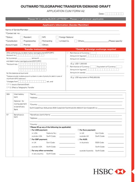 Hsbc bank draft sample: Fill out & sign online | DocHub