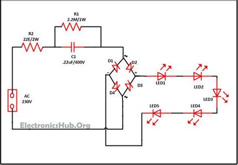 Led Circuit Diagram For 230v