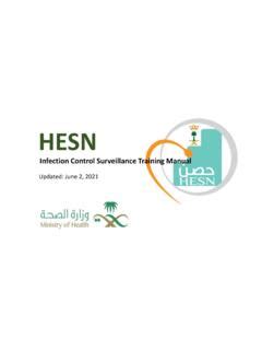 HESN Infection Control Surveillance Training Manual / hesn-infection-control-surveillance ...