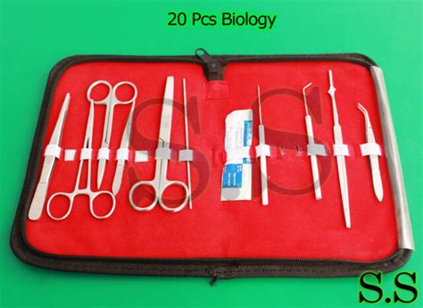 20 PCS BIOLOGY LAB ANATOMY STUDENT DISSECTING KIT + SCALPEL HANDLE #7 BLADES #10 | eBay