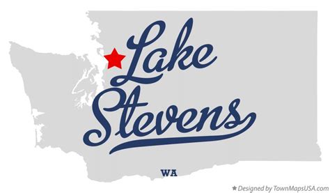 Map of Lake Stevens, WA, Washington