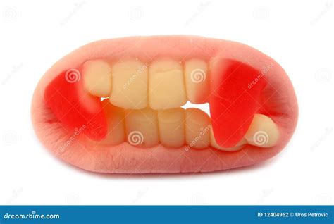 Gummy vampire teeth candy stock photo. Image of isolated - 12404962