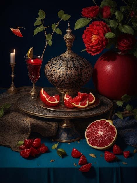 Premium AI Image | Shabe Yalda is an Iranian festival celebrated on the longest and darkest ...