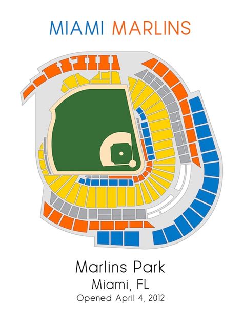 Miami Marlins Baseball Map MLB Stadium Map Ballpark Map - oggsync.com