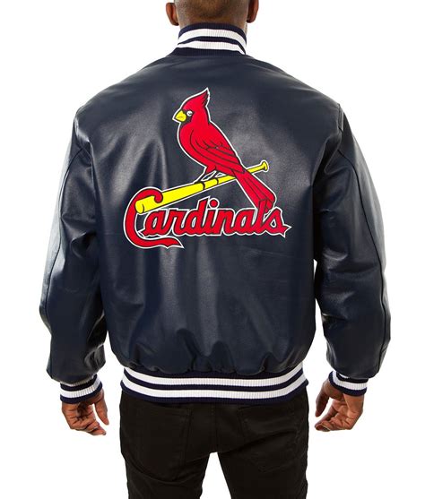 Varsity St. Louis Cardinals Blue Leather Jacket - Jackets Creator