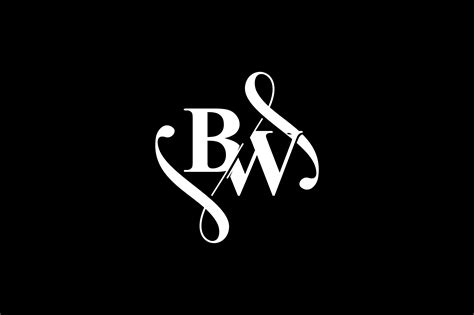 BW Monogram Logo Design V6 Graphic by Greenlines Studios · Creative Fabrica