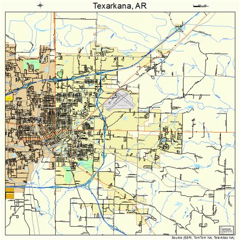 Texarkana Arkansas Street Map 0568810