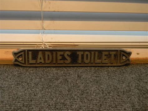 VINTAGE LADIES TOILET SIGN ART DECO CAST METAL ? NICE ONE | #1859187970