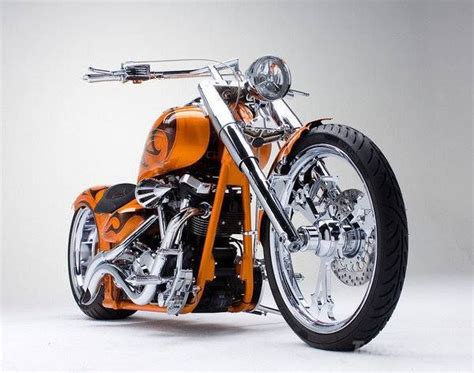 Custom Orange Chopper | Motorbike Custom Built Chopper Motorcycles! | Custom choppers, Chopper ...