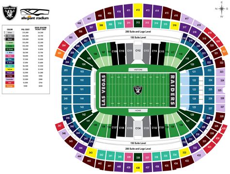 Allegiant Stadium Seating Plan - Seating plans of Sport arenas around ...