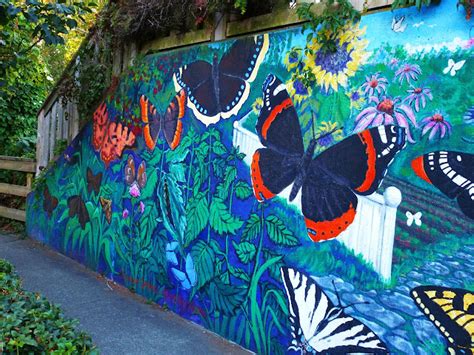 Murals and More: Butterfly wall