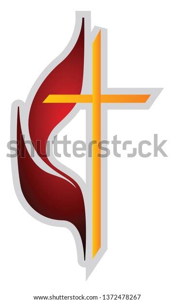 Red Yellow Methodism Symbol Vector Illustration Stock Vector (Royalty Free) 1372478267 ...