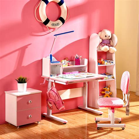 Children Furniture Sets kids Furniture wood desk +bookcase+chair+cabinet sets 4 pieces kids ...