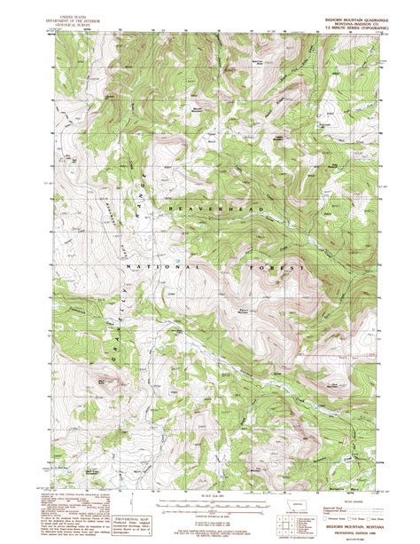 Bighorn Mountain topographic map, MT - USGS Topo Quad 44111h7